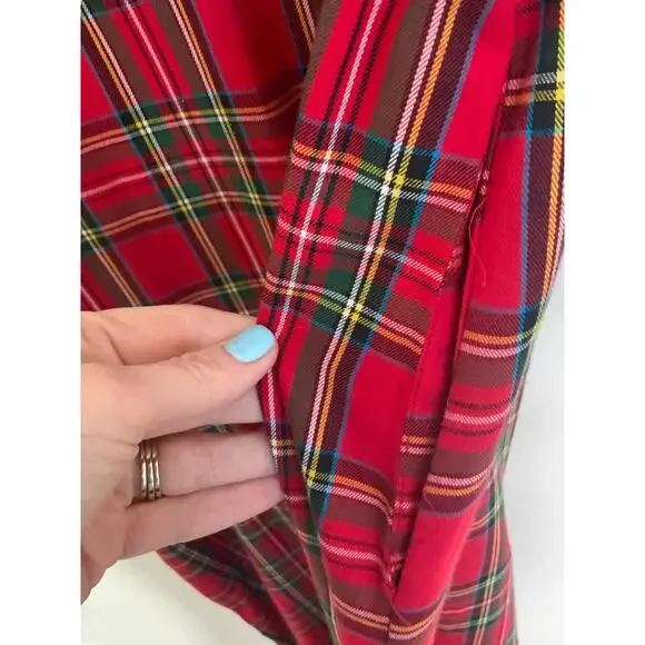 HOUSE OF MBR RED TARTAN BOUVIER LONG $385 NWT SIZE XL - Picture 5 of 14
